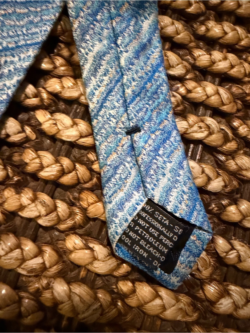 MISSONI Silk tie with waffle pattern - Picture 3 of 5